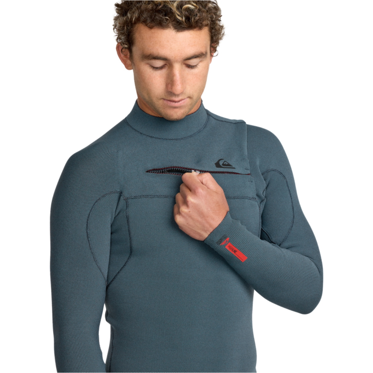 2026 Quiksilver Mens Highline 3/2mm Chest Zip Wetsuit 25AW213500 - Blue Fog